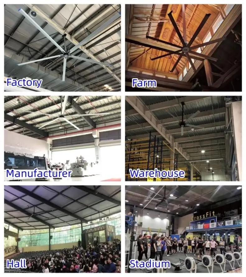 MPFANS Guangzhou PMSM 10-24ft Industrial Fan Warehouse Big Fans Big Air Fans Company