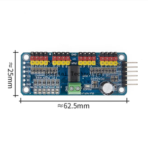 PCA9685 16 kanallı 12 Bit PWM Servo kalkanı sürücü arabirim modülü IIC mgraspberry MG995 Servo sürücü panosu ahududu Pi için