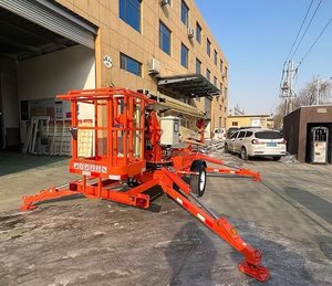 Elevador de pluma profesional de paisajismo para mantenimiento al aire libre Elevador de tijera Carga 200kg 12-18m Plataforma de trabajo aéreo compacta