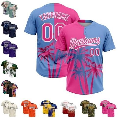 Hawaii Stylepink Light Blue Coconut Trees