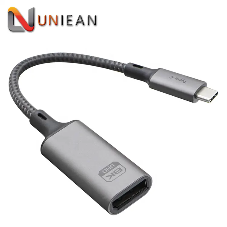 High Quality Braided Cable With Aluminum 8K 60Hz USB C 3.1 DP to Type C Type-C to Displayport Cable Adapter for Monitor