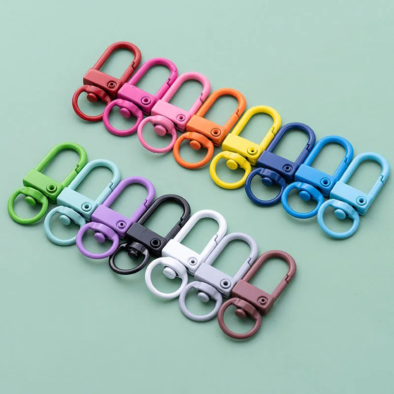 Metal Lobster Claw Clasps Keychain accessory Swivel Lanyards Trigger Hooks Strap for Key Rings Connector DIY Art Crafts Jewelry