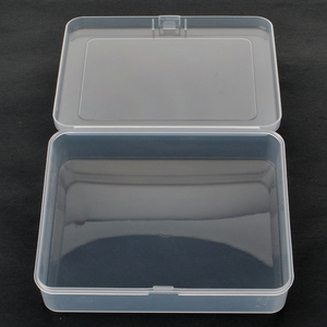 带铰链盖的空矩形透明塑料储存容器盒 - Product Image 4