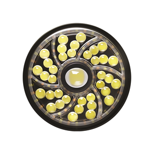 Amber dönüş sinyali yardımcı ışık ile dönüş lambası otomatik yuvarlak far 45w 5 inç <span class=keywords><strong>Led</strong></span> far