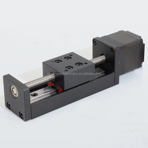 Carrera 100mm T6 * 1 Micro precisión 28 Motor paso a paso lineal guía deslizante tipo T Módulo de riel eléctrico Mini Mesa deslizante para CNC - Product Image 2