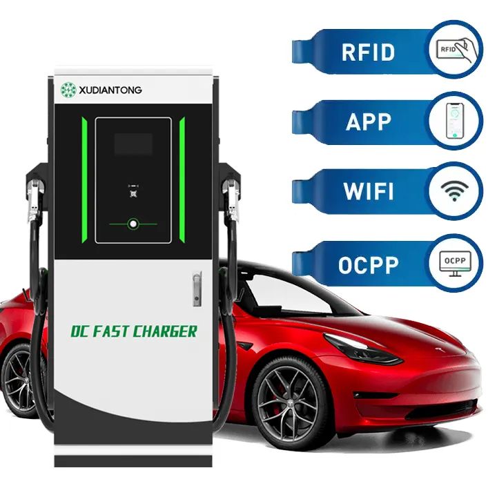 60KW-320KW Electric Vehicle DC Fast Commercial Charging Station Type 2 CCS2 EV charger Ev Car Charger With Ocpp 1.6 4G