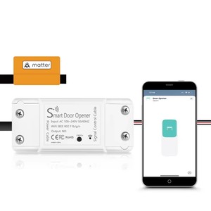 Apple Home Google Home Alexa SmartThingsデバイスシェアと互換性のあるMatterスマートWiFiガレージドアオープナーリモコン - Product Image 1