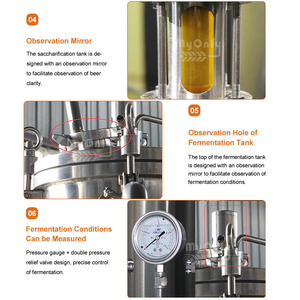 私のビール製造機小型スケール250L 600L 2000L 5000L 10000L銅醸造装置 - Product Image 5