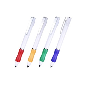 ปากกาลูกลื่นพลาสติกพร้อมไฟ LED ปากกาลูกบอลพร้อมโลโก้ออกแบบได้ตามต้องการ - Product Image 1