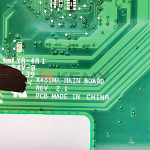 Para is X451M X451MA F451M X451MA Placa principal REV2.1 Procesador central de doble núcleo Placa principal para computadora portátil X451MA Placa principal - Product Image 3