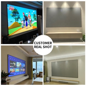 Seeball 120 polegadas 16:9 ALR telas de projeção de armação fixa de longo alcance para home theater 4K HD telas de projetor fábrica