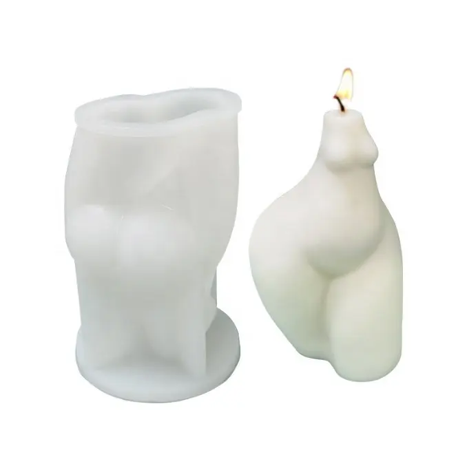 Moldes creativos 3D para hacer velas para mujer, molde de silicona para aromaterapia artesanal