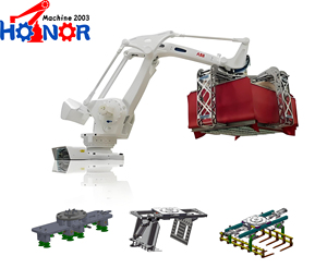 La più popolare linea di imballaggio robotizzato automatico cina fabbrica Palletizer <span class=keywords><strong>Robot</strong></span> pinza superiore <span class=keywords><strong>Robot</strong></span> braccio sistema