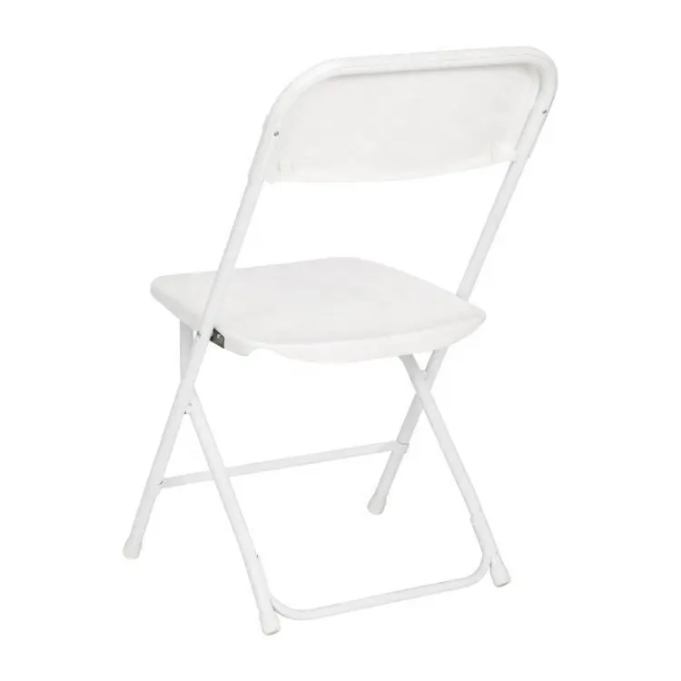 Silla plegable portátil de plástico para exteriores, silla de jardín de plástico blanco para fiestas, eventos de boda, venta al por mayor, 2020