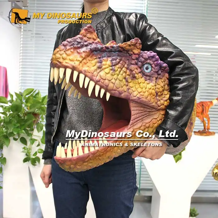 MyDino DC023ไดโนเสาร์เครื่องแต่งกายหมวกกันน็อกไดโนเสาร์ที่สมจริง