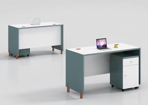Luxuskontormöbel Arbeitstisch mit Schubladen und goldenem Edelstahlrahmen Glasplatte Computer-Arbeitstisch - Product Image 3
