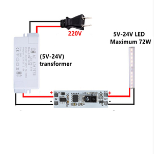 מגע מתג קיבולי מודול 5V-24V 3A <span class=keywords><strong>LED</strong></span> עמעום בקרת מנורות פעיל רכיבים קצר מרחק סריקה לטאטא יד חיישן