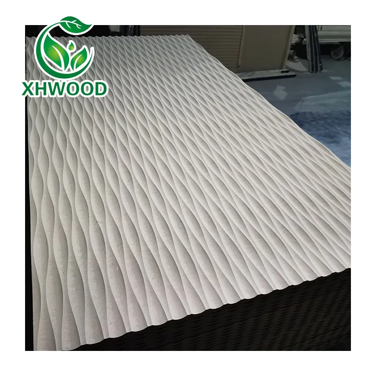 interior decoration 3D wall panel MDF board 3D waved design hot selling