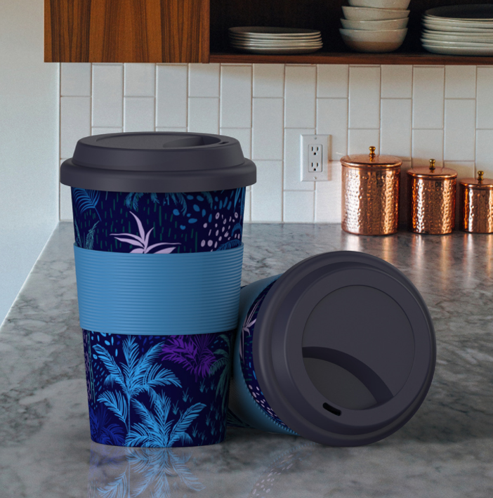 Promotional Custom Fiber Reusable Coffee Cup  High quality reusable cup