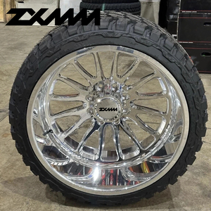 ZXMM Deep Lip Forged Poliertes Rad für LKW Ford F150 F250 F350 Silver ado1500 2500 3500 Alloy Ram 6x139.7 8x180 8x165.1 - Product Image 4