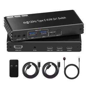 8K60Hz Tpye C <strong>Kvm</strong> <strong>Switch</strong> Usb C 2 in <strong>1</strong> Out Usb-c Dual Monitor <strong>Kvm</strong> <strong>Switch</strong> with PD 100W Hdmi <strong>Kvm</strong> <strong>Switch</strong>