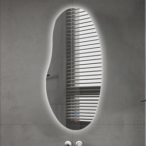 Fullkenlight Espelho Do Banheiro Espelho De Vidro Inteligente <span class=keywords><strong>Backlit</strong></span> Inteligente Wall Mounted Banheiro Irregular Led <span class=keywords><strong>Mirror</strong></span>