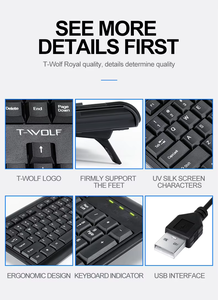 Combo de teclado y ratón con cable USB VONN OEM TF500 de estilo empresarial, 104 teclas, 2 en 1, para ordenador portátil de ofic - Product Image 6