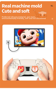 T14 Orange Shell Silikon knöpfe Kit Set Pilz Wipp kappe Daumen Stick Griff Für Ps5 Ps3 Ps4 Controller - Product Image 4