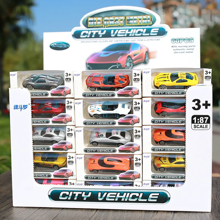 سبيكة مخصصة مجموعة ترويجية محاكاة مصغرة لعبة دييكاست مركبات نموذج سيارة سحب الظهر لعبة سيارة
