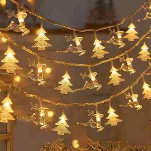 3M 20LED luce di natale filo di luce fiocco di neve alce stella albero di natale lampada festiva decorazione interna batteria fata stringa di luce - Product Image 3