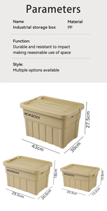 Bán buôn Logo tùy chỉnh Stackable 35L PP vuông thả lưu trữ ngoài trời hộp không thấm nước bền cắm trại hộp lưu trữ với clip - Product Image 4