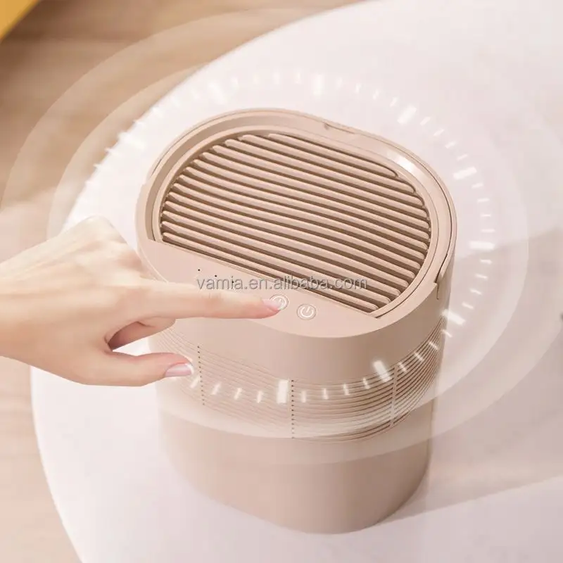 Pemurni udara portabel, pabrik dehumidifier dengan pegangan fungsi timer dua warna 1L kapasitas Air pemurni udara desktop