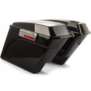 5 "ขยาย saddlebags ยืดกับกุญแจสำหรับ Harley Road Glide flhtcu ขยาย saddlebags ถนนราชา1993-2013สีดำสดใส - Product Image 4