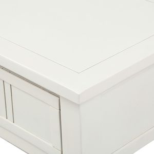 DB TREXM fildişi beyaz konsol masa lüks geleneksel tasarım iki çekmeceli alt raf giriş için aynalı özelliği içeren - Product Image 2