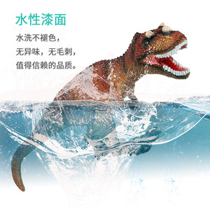 yixingsheng Jurassic simulation large soft rubber <strong>ceratosaurus</strong> dinosaur child animal model static display hand - Product Image 4