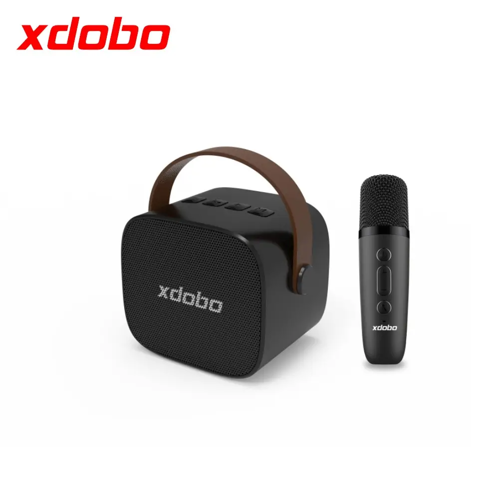 XDOBO 휴대용 무선 스피커 마이크 마법의 음성 파티 상자 스피커 작은 가라오케 스피커 마이크