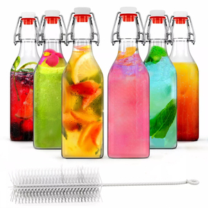 250ml 500ml 750ml 1000ml rõ ràng <span class=keywords><strong>Swing</strong></span> <span class=keywords><strong>Top</strong></span> Stopper chai thủy tinh cho nước trái cây Kombucha - Product Image 2