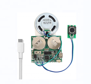 Записываемый звуковой модуль, программируемый звуковой чип Icstation 8M USB с динамиком, Кнопочная активированная звуковая плата для зарядки - Product Image 1