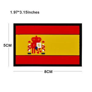 Peru kısa kanca Velcro PVC yumuşak kauçuk bayrak Peru bayrağı yama ham yüzey ile stokta mevcut - Product Image 3