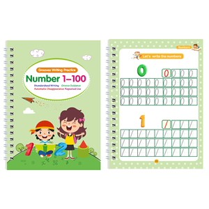 Set di calligrafia Groove di scrittura ripetibile nuovo Copybook con scanalature per bambini che scrivono a mano libri di calligrafia pratica libri educativi - Product Image 4