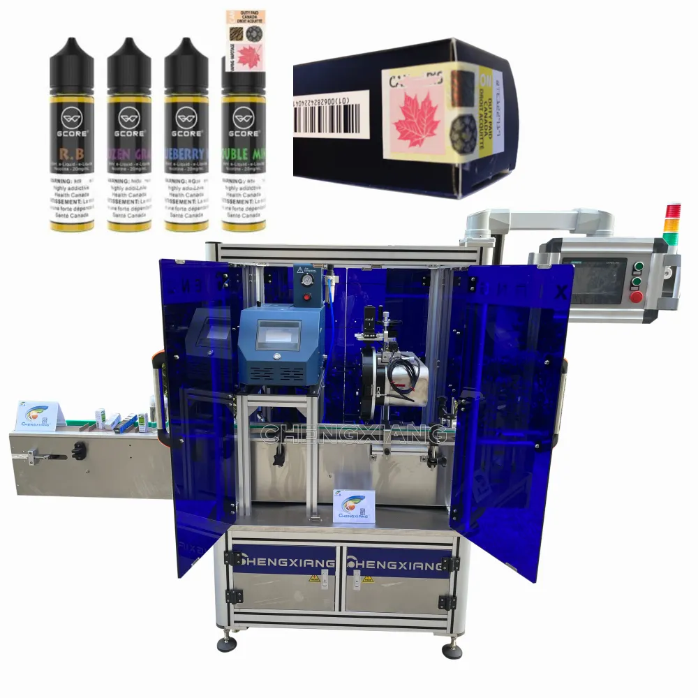 CHENGXIANG CX-RT Automatic Excise Tax Stamp Labeling Machine Bottle Box Hot Melt Glue Adhesive Labeling Machine For Duty Label