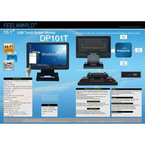 10.1 "オールインワンタッチスクリーンPC DP101T IPS 1024x600 USB電源産業用パネルコンピュータWindows/Linux/Macシステム - Product Image 6