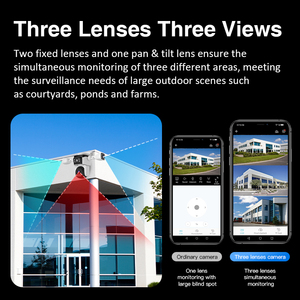 CS621SR Private Model Network <strong>Camera</strong> Wifi HD Three Lens 360 Degree Color Night IP <strong>Camera</strong> Human Detection <strong>Security</strong> CCTV <strong>Camera</strong> - Product Image 3