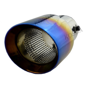 <strong>6</strong>.7/7.5 <strong>Inch</strong> Hi-Power Exhaust Muffler Titanium Slant Burnt <strong>Tip</strong> Exhaust Pipe Type Car Oval Exhaust Muffler Tail Pipe 304#