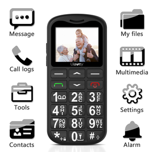 Uleway 1,77 Zoll leicht zu greifendes schwarzes Handy mit HD-Bildschirm Dual-SIM 0,3 MP Rückfahr kamera für den gelegentlichen Gebrauch Business Cellular - Product Image 2