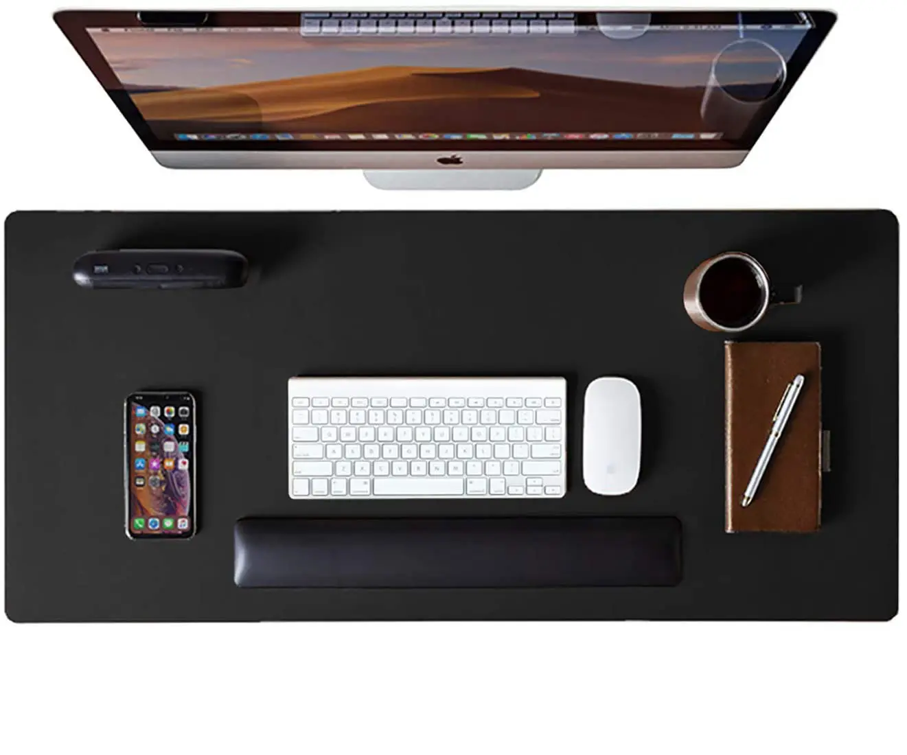 Simplee — blaster de bureau en cuir PU antidérapant, tapis de bureau pour ordinateur portable, tapis d'écriture étanche pour bureau et maison