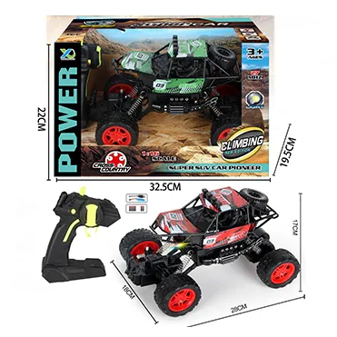 Bambini 1:16 telecomando a quattro ruote arrampicata auto luce SUV fuoristrada Cross Country Car Racing ad alta velocità RC Car giocattoli per bambini