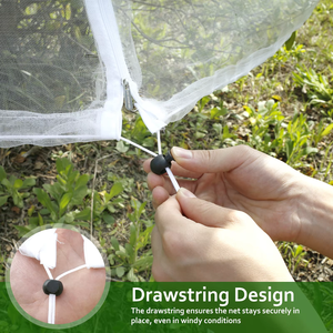 Large <strong>Garden</strong> <strong>Netting</strong> Cover with Zipper Drawstring Gardenhouse Insect <strong>Netting</strong> Bird Plant Barrier Screen - Product Image 2