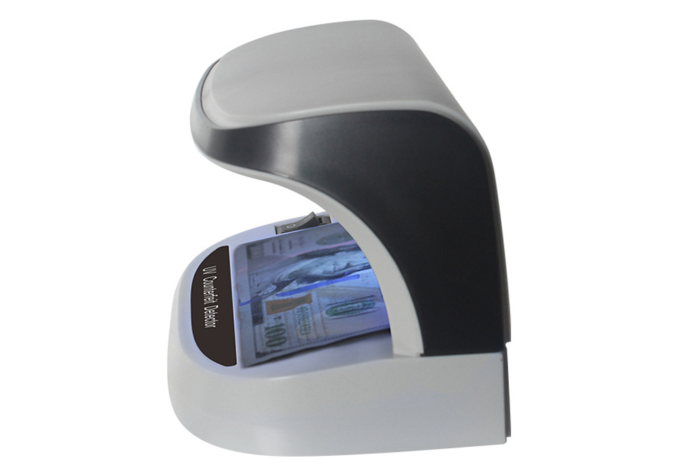 Ultraviolet UV Counterfeit Bill Money Detector Bills Credit Cards Banknote Passports IDs All Currencies Auto ON/Off