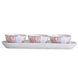 新设计彩色陶瓷餐具套装石器茶杯茶碟套装餐具盘子碗 - Product Image 6